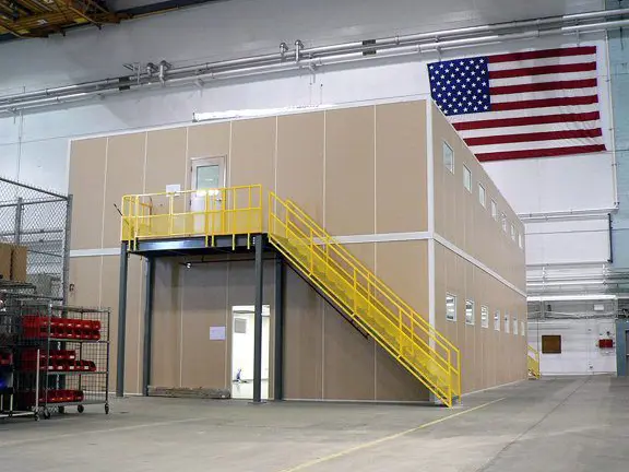 Modular Shipping Office | Acoustical Ceiling Grid | Panel Built
