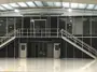 Tall customized black glass modular walls