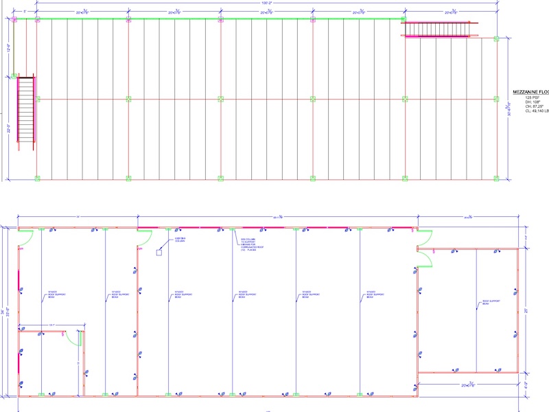 storage platform cad drawing