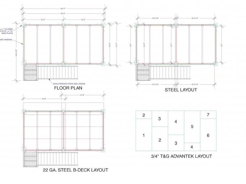 storage platform cad drawing
