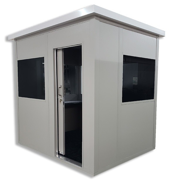 guard booth with sliding door
